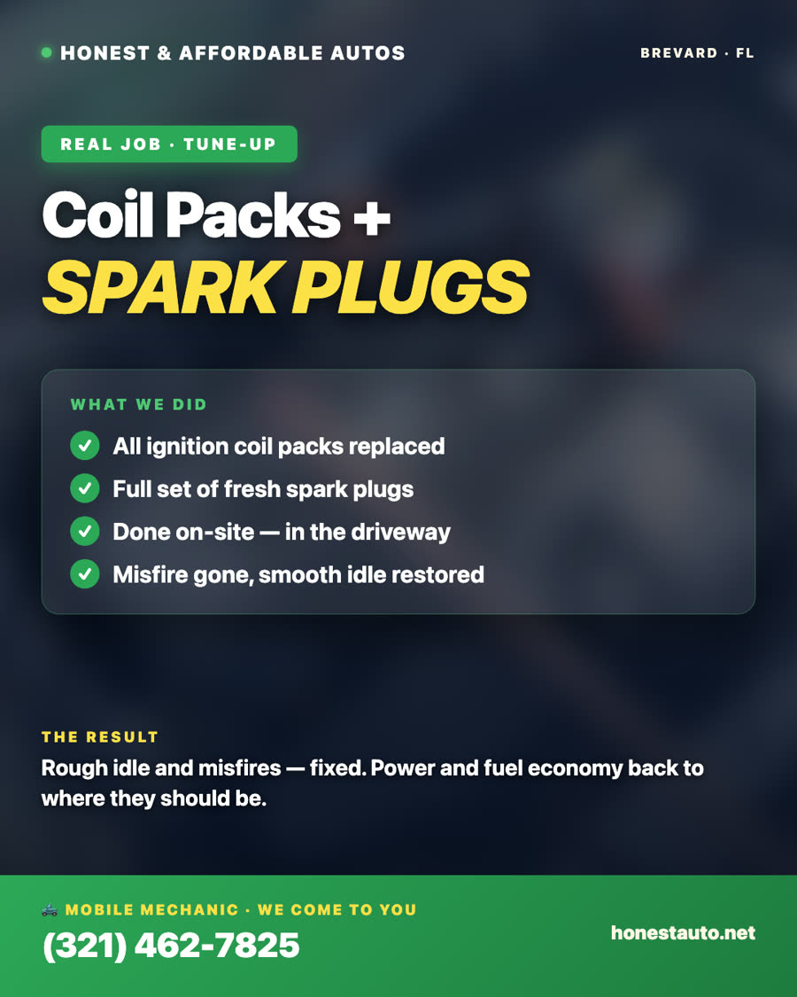 Coil pack and spark plug job summary